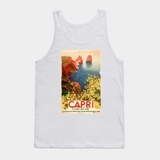 CAPRI ITALY Island Of The Sun Vintage Art Deco Travel Tank Top